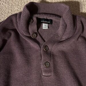 Structure Men's Deep Purple Button-Up Sweater